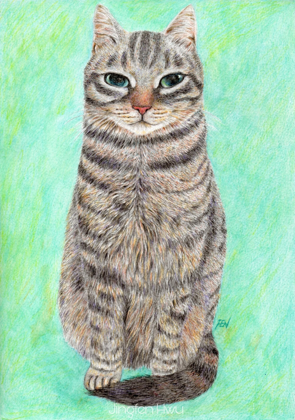 A Cool Tabby by Jingfen Hwu